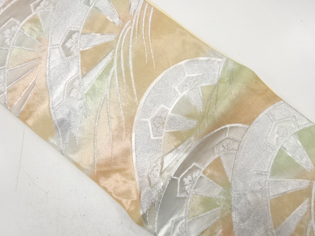 JAPANESE KIMONO / ANTIQUE FUKURO OBI / SILK / WOVEN GENJIGURUMA & PAULOWNIA